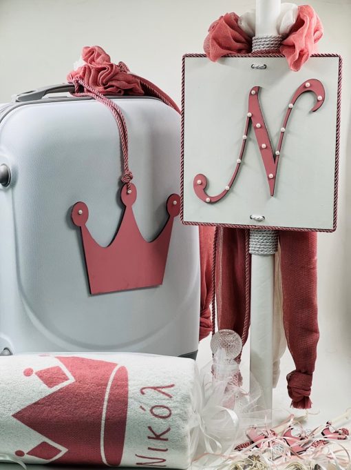 Βαπτιστικό Πακέτο Princess Monogram - Ολοκληρωμένο Σετ Νονού - Image 2