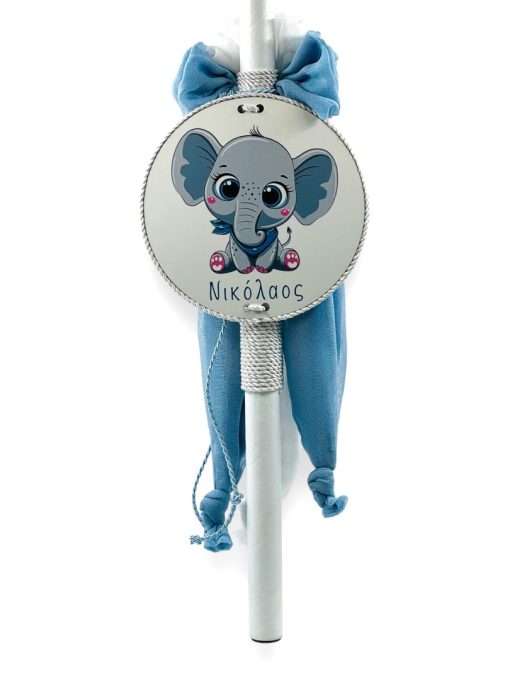 Ολικό Βαπτιστικό Πακέτο Blue Elephant - Σετ Νονού & Νονάς - Image 3