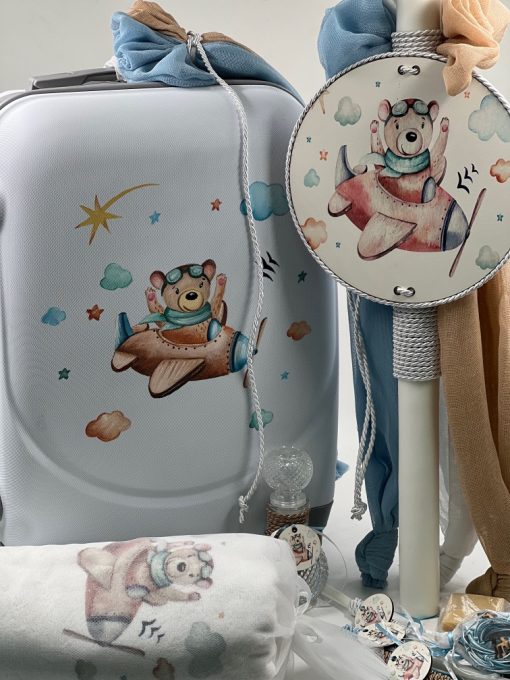 Ολικό Βαπτιστικό Πακέτο Bear Pilot - Αρκουδάκι Πιλότος - Image 2