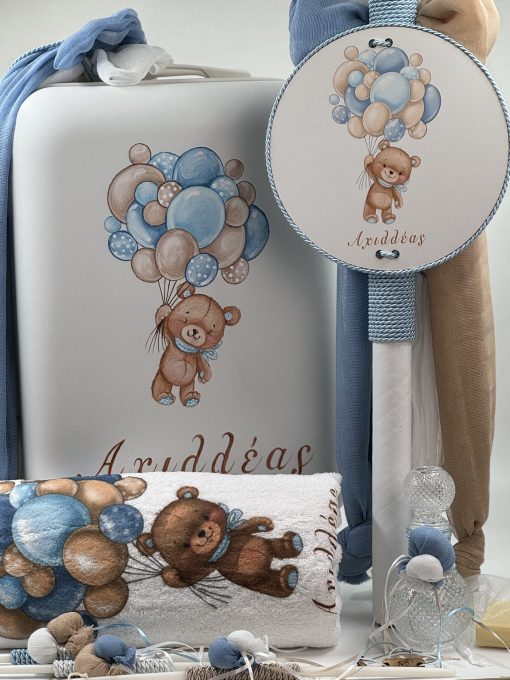 Βαπτιστικό Πακέτο Panda Teddy with Balloons - Ολοκληρωμένο Σετ Νονού - Image 2